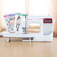 simplicity satin 197 sewing machine with extension table and 3 simplic ...