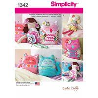 Simplicity Stuffed 17in Dolls and 9in Animals 381912