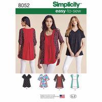 simplicity ladies easy to sew tops 383001