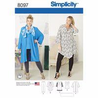 simplicity plus size tunic top kimono and knit leggings 383071