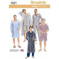 Simplicity Mens Classic Pajamas and Robe 377197
