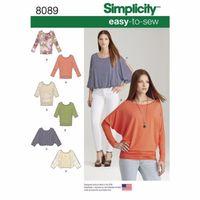 Simplicity Ladies Easy to Sew Knit Tops 383057