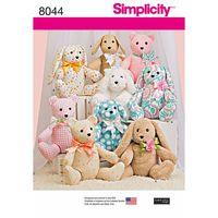 Simplicity Two-Pattern Piece Stuffed Animals 382983