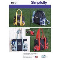 simplicity tote bags in three sizes backpack and coin purse 381906