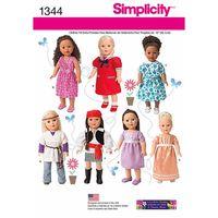 Simplicity Everyday Clothes and Costumes for 18in Doll 381917