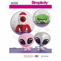 Simplicity Stuffed Alien, Space Monster and Rocket Ship 383045