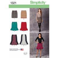 Simplicity Ladies Pencil Flounce and Flared Skirts 381854