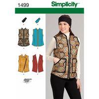 Simplicity Ladies Vest and Headband in Three Sizes 382413