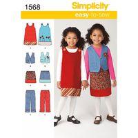 Simplicity Child\'s Jumper, Vest, Trousers and Skirt 382419