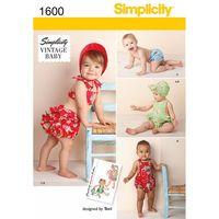 Simplicity Babies Vintage Romper Set 382509