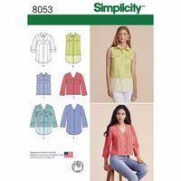 simplicity ladies button front shirt in various styles 383003