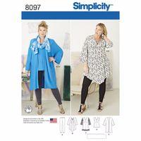 Simplicity Plus Size Tunic Top Kimono and Knit Leggings 383071