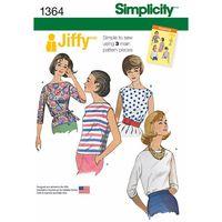Simplicity Ladies\' Vintage Jiffy® Blouses and Tie Belt 381852