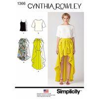 simplicity ladies skirt and top cynthia rowley collection 381856