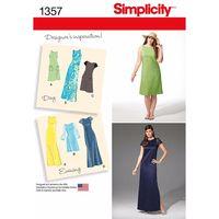 Simplicity Ladies and Miss Plus Dress in Two Lengths 381944