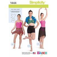 simplicity ladies knit dancewear 382317