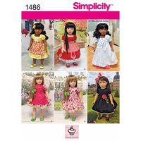 Simplicity Vintage Style 18in Doll Clothes 382406