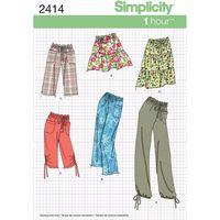 simplicity ladies skirt trousers 382690