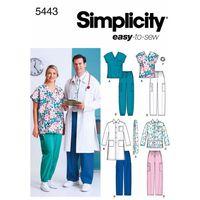 Simplicity Ladies and Mens Plus Size Scrubs 382856