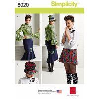 Simplicity Ladies Blouse Hat and Knit Skirts 382945