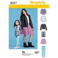 Simplicity Childs and Girls Sportswear Pattern 382956