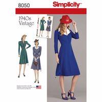 Simplicity Vintage 1940\'s Dress Pattern 382998