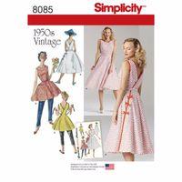Simplicity Ladies Vintage 1950s Wrap Dress in Two Lengths 383017