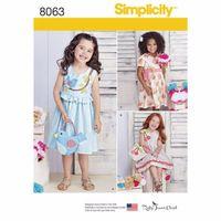 Simplicity Children\'s Spring Dresses with Purses 383035