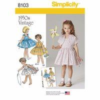 Simplicity Childs Vintage 1950s Dress and Lined Jacket 383083