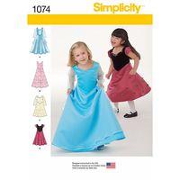 Simplicity Toddlers and Childs Dress in Two Lengths 377628