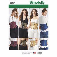 Simplicity Pattern 8129 Ladies\' Easy Waist Cincher Corsets 383110