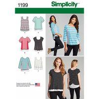 simplicity knit tops for miss and plus sizes 381625