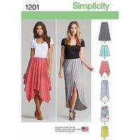 Simplicity Ladies\' Pull-On Knit Skirts with Length Variations 381629