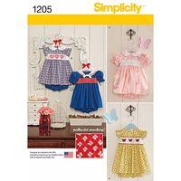Simplicity Babies\' Dress and Panties 381636