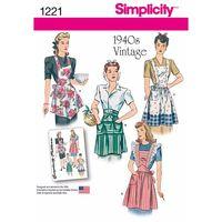 Simplicity Ladies\' Vintage Aprons 381656