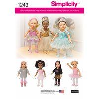 Simplicity Ballerina and Dance Clothes for 18 Doll 381670