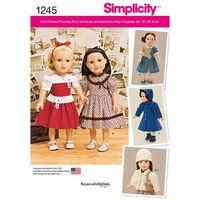 Simplicity Vintage Style 18 Doll Clothes 381744
