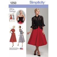 simplicity ladies vintage 1950s one piece dress and jacket 381763