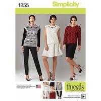 Simplicity Ladies\' and Miss Plus Knit Tops, Trousers and Skirts 381771