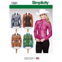 simplicity ladies knit equestrian performance shirt 381836