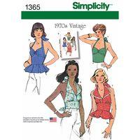 Simplicity Ladies\' Vintage Halter Tops 381855