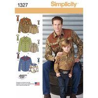 Simplicity Boys and Mens Western Shirt and Tie 381871