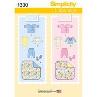 Simplicity Babies Pant Jacket Booties Blanket Knit Top and Body Suit 381878