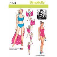 Simplicity Ladies\' Two-Piece Swimsuit & Cover-up 381891