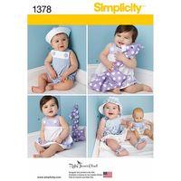 Simplicity Babies\' Outfit with Doll Clothes & Accessories 381900