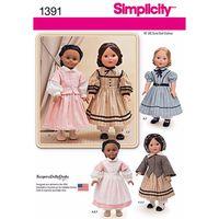 Simplicity Civil War Doll Costume for 18 Doll 381924