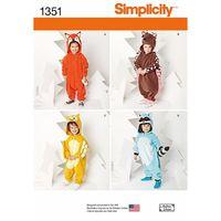 Simplicity Toddlers Animal Costumes 381932