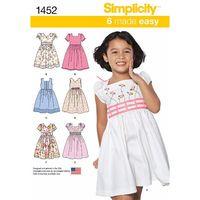 simplicity childs dress with bodice and sleeve variations 382327