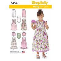 Simplicity Childs Dress Slip Dress or Top and Trousers or Shorts 382329