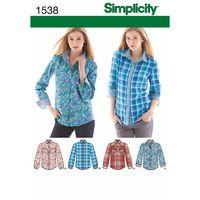 Simplicity Ladies\' Button Front Shirt sizes 6 - 22 382348
